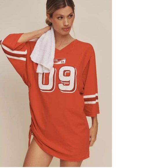 Daily Practice by Anthropologie Jersey Tunic Dress  new with tag nwt red - Picture 1 of 5